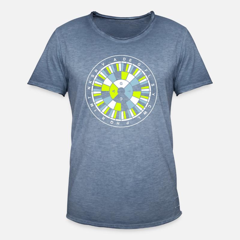 Genetic Code Nerd v1 - Männer Vintage T-Shirt - Vintage Denim