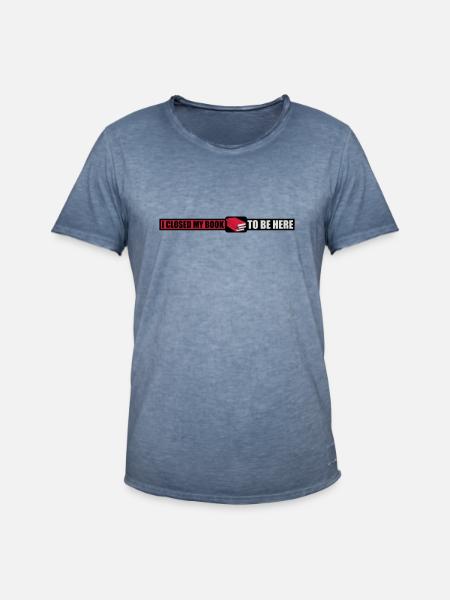 I closed my book - Männer Vintage T-Shirt - Vintage Denim
