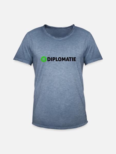 Diplomatie - Männer Vintage T-Shirt - Vintage Denim