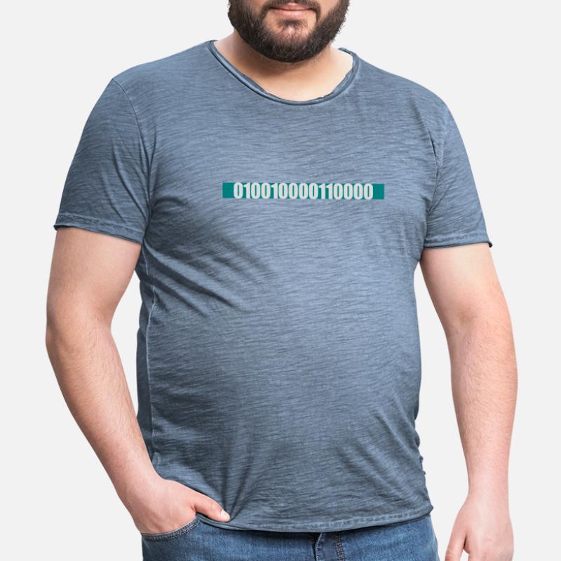 Binary Code Program Language Men's Vintage T-Shirt