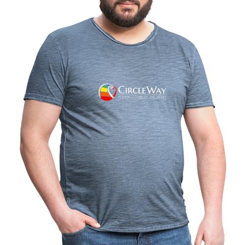 Circleway Permaculture of the heart Logo – weiß - Männer Vintage T-Shirt