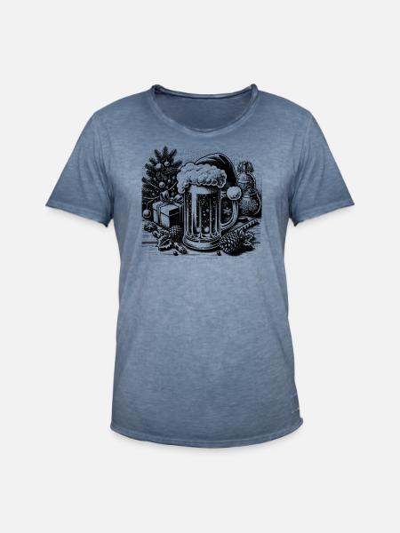 Noël Eggnogg - T-shirt vintage Homme - vintage bleu jeans