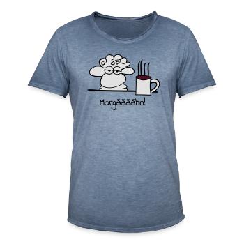 müdes Schaf - Männer Vintage T-Shirt - Vintage Denim - Vorne