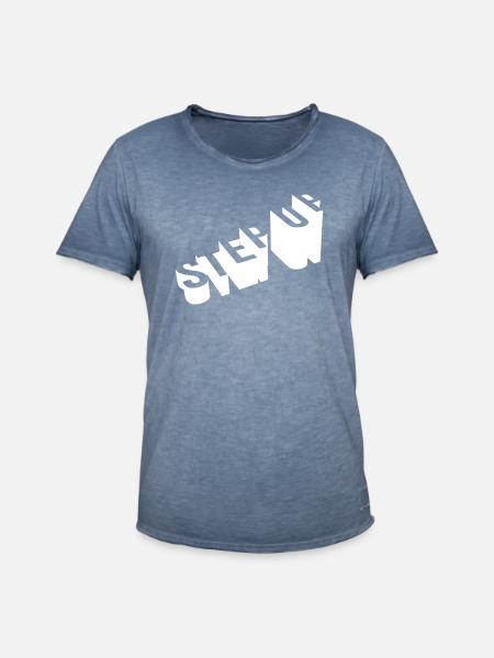 Verbessern Sie das fette Textdesign - Männer Vintage T-Shirt - Vintage Denim
