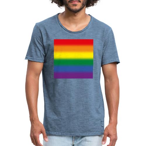 Verschwommene LGBT Flagge - Männer Vintage T-Shirt