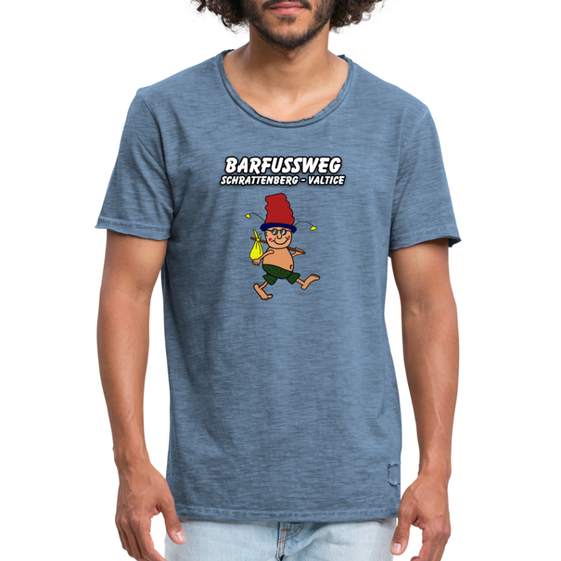 Barfussweg mit Logo - Männer Vintage T-Shirt