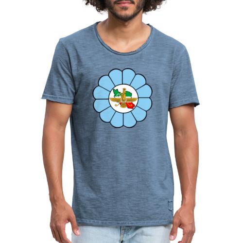 Faravahar Iran Lotus Colorful - Herre vintage T-shirt