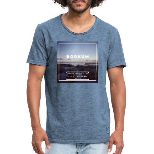 Winterliches Borkum - Männer Vintage T-Shirt