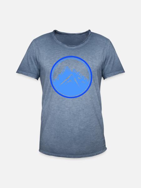 mountains - Men's Vintage T-Shirt - vintage denim