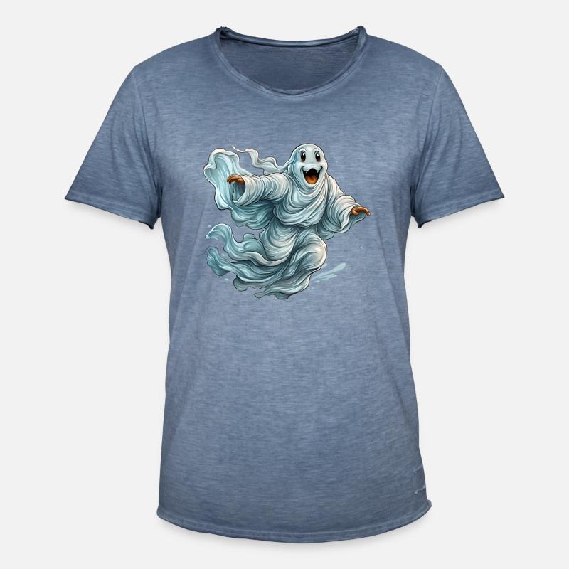 Guter Geist, oder böser Geist? - Männer Vintage T-Shirt - Vintage Denim