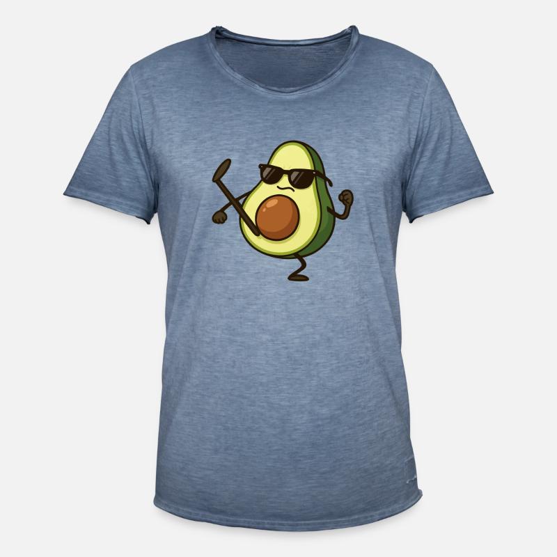 avocado karate - Männer Vintage T-Shirt - Vintage Denim