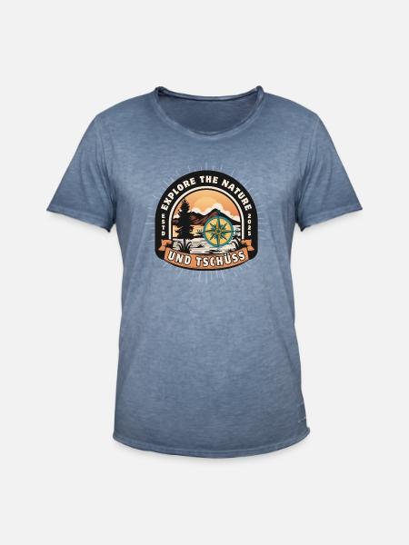 And goodbye camping fever - Men's Vintage T-Shirt - vintage denim
