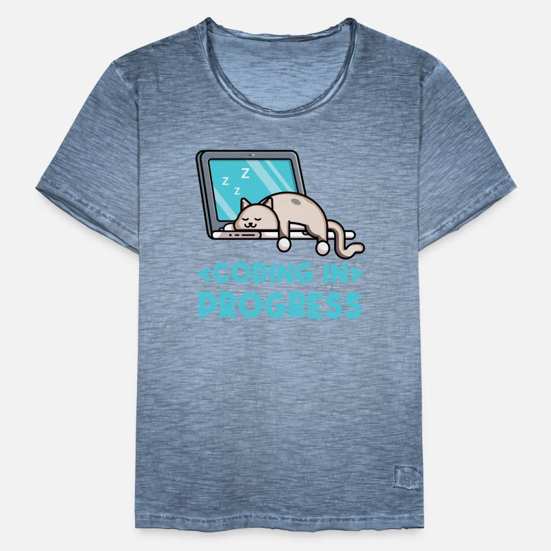 Coding In Progress Coder Programmer Computer Nerd Männer Vintage T-Shirt