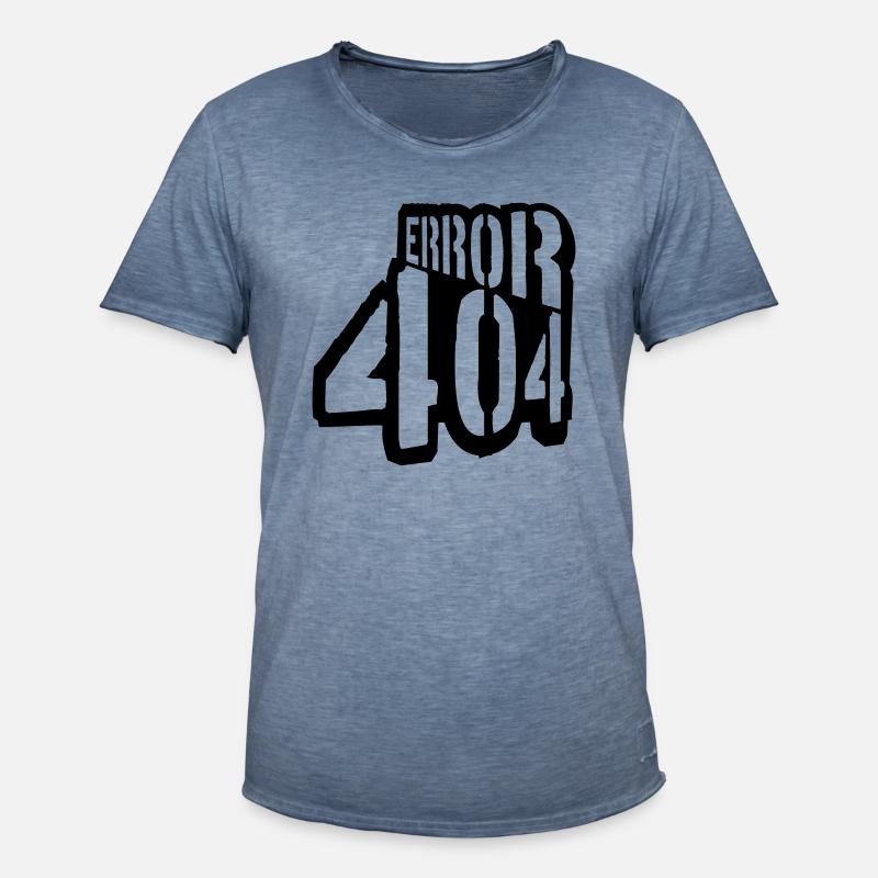 Problem Error 404 Meldung - Männer Vintage T-Shirt - Vintage Denim
