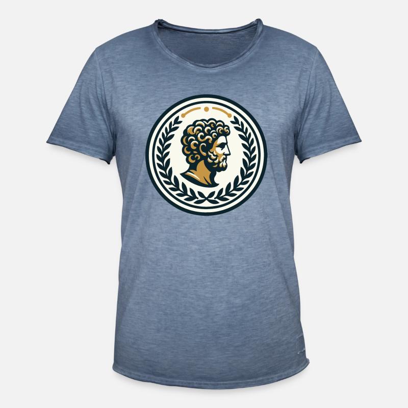Marcus Aurelius the philosopher - Männer Vintage T-Shirt - Vintage Denim