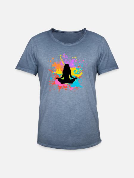 Spectrum Silhouettes - Männer Vintage T-Shirt - Vintage Denim