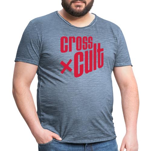 Cross Cult Logo Rot - Männer Vintage T-Shirt