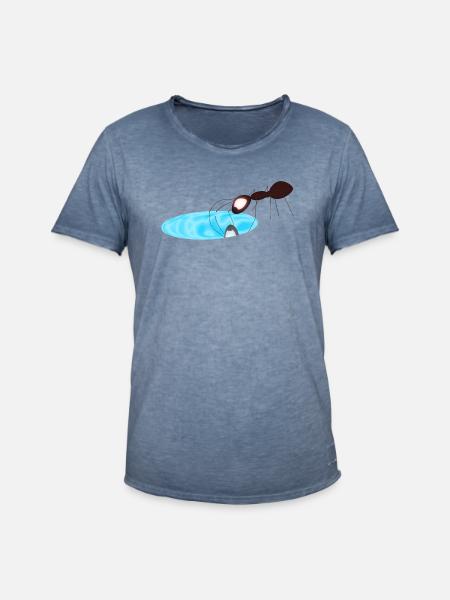 Ant - Men's Vintage T-Shirt - vintage denim