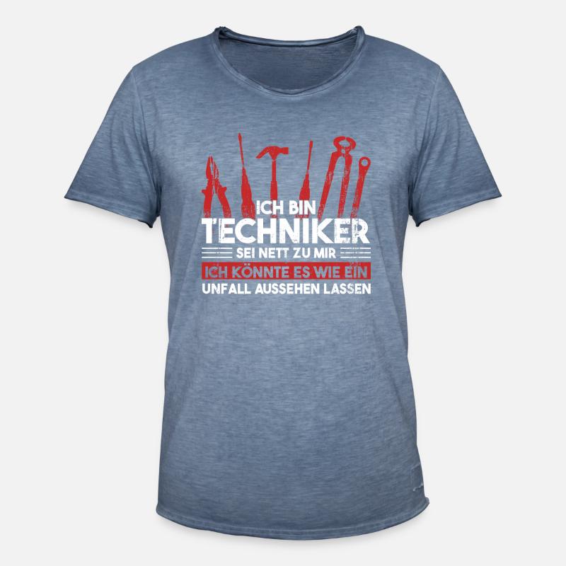 Techniker Beruf Technik Geschenk - Männer Vintage T-Shirt - Vintage Denim