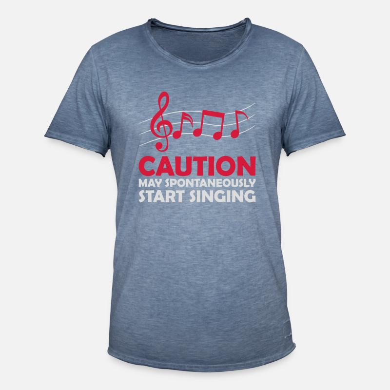 may spontaneously start singing - Männer Vintage T-Shirt - Vintage Denim
