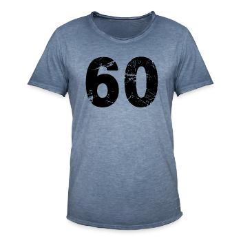 60 Zahl Trikot - Männer Vintage T-Shirt - Vintage Denim - Vorne - Jose (178cm)