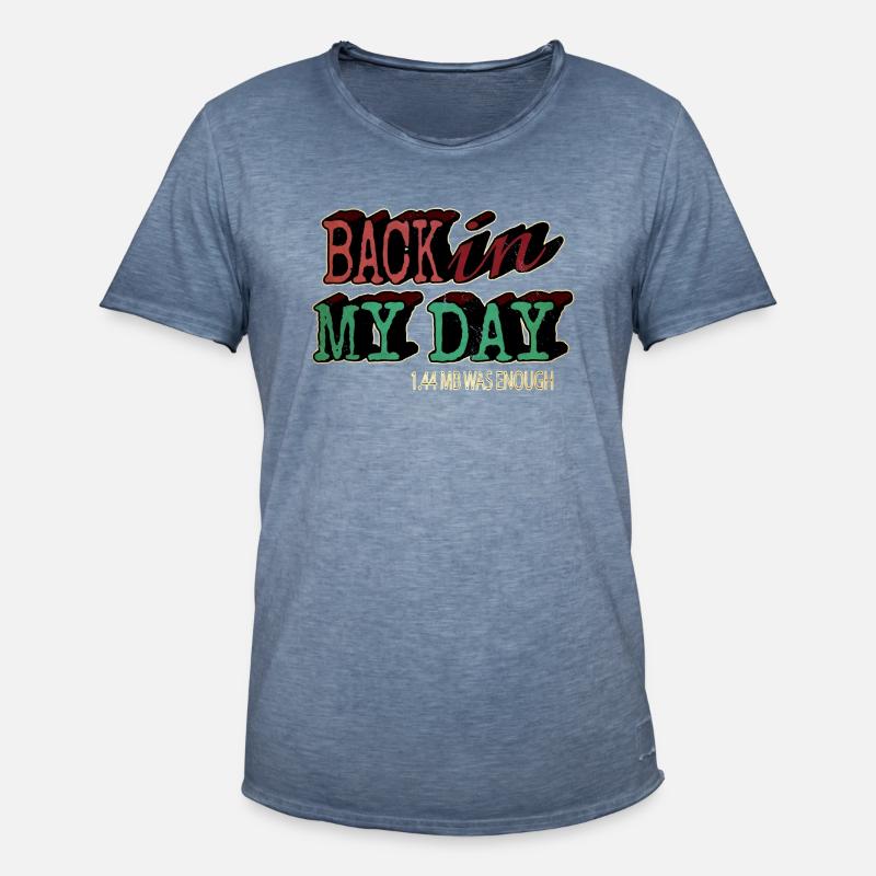 Computer Bday Fullstack Developer Programming - Men's Vintage T-Shirt - vintage denim