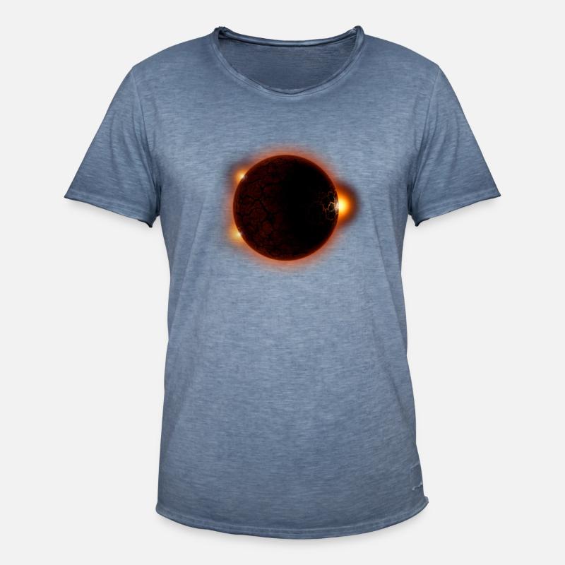 Solar eclipse - solar eclipse - Men's Vintage T-Shirt - vintage denim