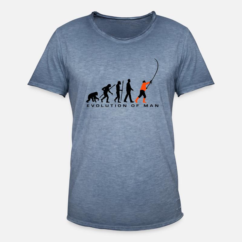 evolution_angler_042013_a_2c - Männer Vintage T-Shirt - Vintage Denim