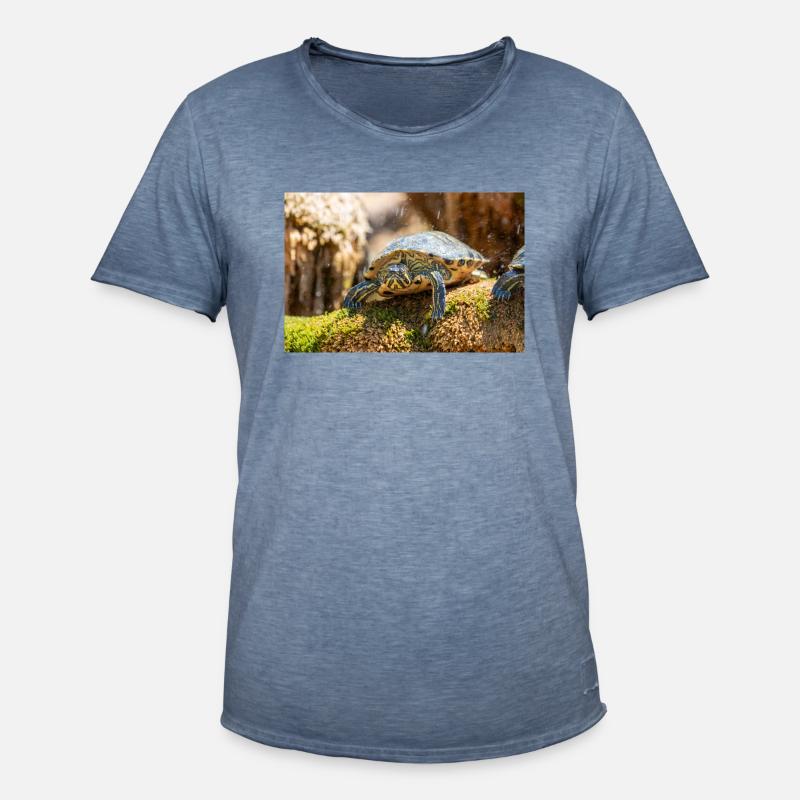 Trachemys scripta scripta scripta - T-shirt vintage Homme - vintage bleu jeans