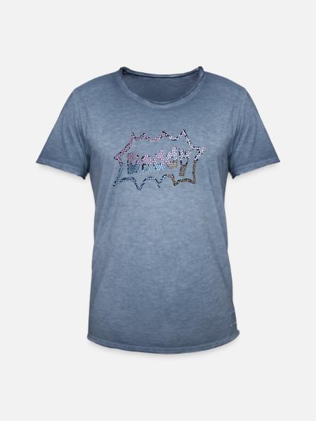 HerzefürDaddyII - Männer Vintage T-Shirt - Vintage Denim