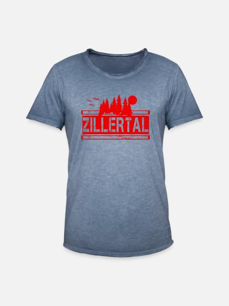 Zillertal rot 7n vintage - Männer Vintage T-Shirt - Vintage Denim