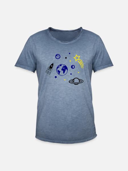 universe - Men's Vintage T-Shirt - vintage denim
