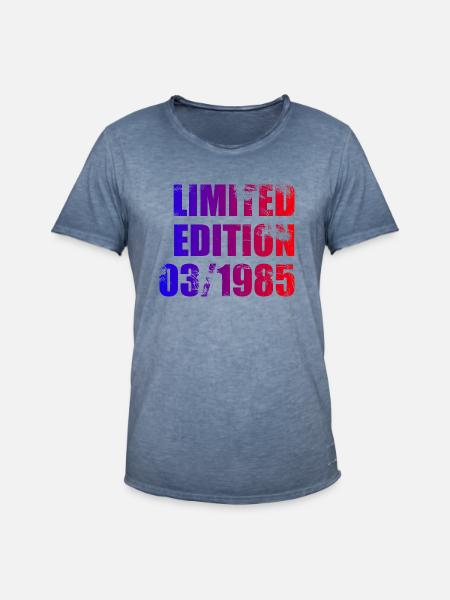 40e anniversaire Edition limitée 03/1985 - T-shirt vintage Homme - vintage bleu jeans