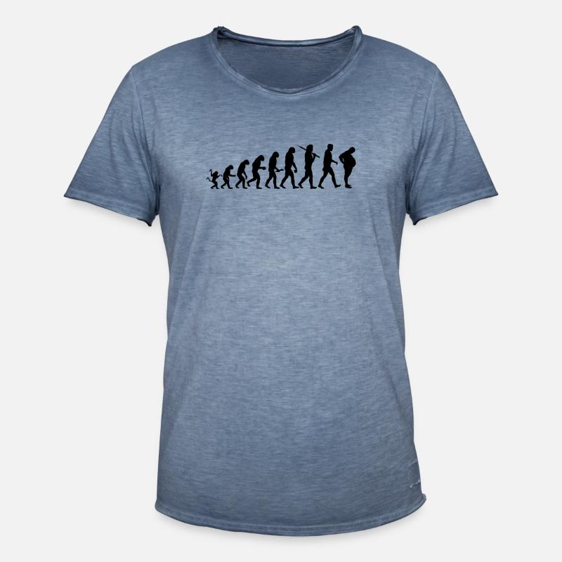 Evolution - Männer Vintage T-Shirt - Vintage Denim