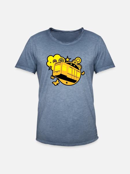 Monorail - Men's Vintage T-Shirt - vintage denim