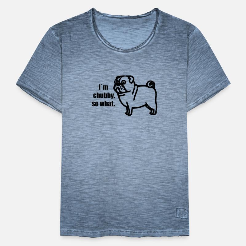 chubby pug - chubby pug Men's Vintage T-Shirt