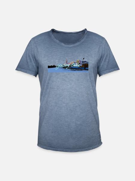 Giasing Oida - Männer Vintage T-Shirt - Vintage Denim