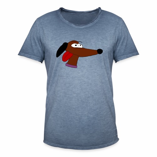 Happy doggo - Vintage-T-skjorte for menn