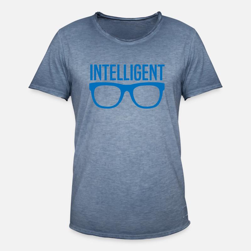 Intelligenter Junge oder Mädchen - Männer Vintage T-Shirt - Vintage Denim