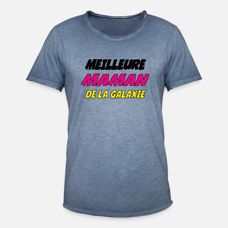 DIE BESTE MUTTER DER GALAXIE - Männer Vintage T-Shirt - Vintage Denim