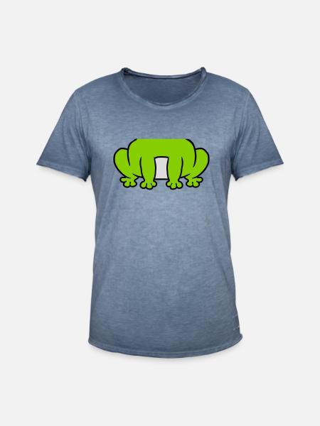 Costume small sitting frog - Men's Vintage T-Shirt - vintage denim
