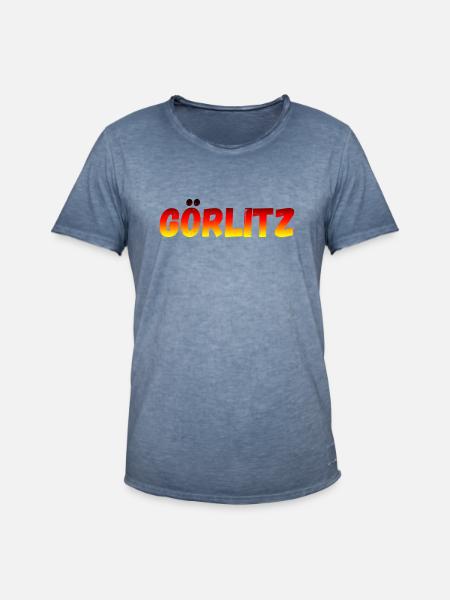 Görlitz - Männer Vintage T-Shirt - Vintage Denim