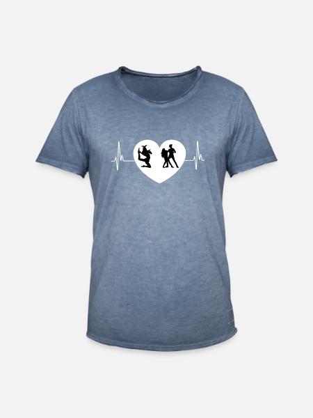 Dancing Dance Music - Men's Vintage T-Shirt - vintage denim