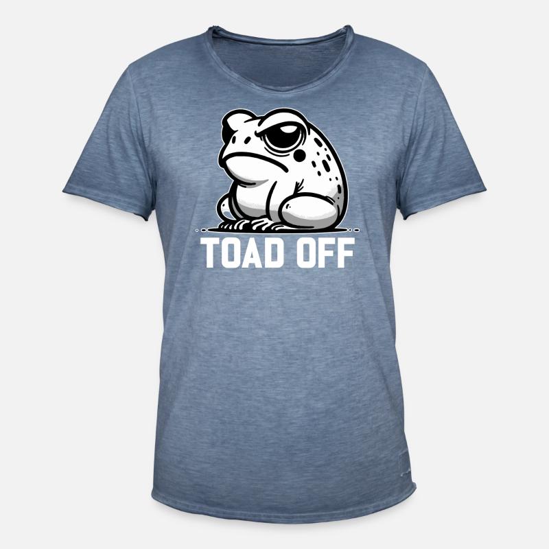 Vintage Frog Toad Meme Grumpy Frog Don't Toad Me - Männer Vintage T-Shirt - Vintage Denim
