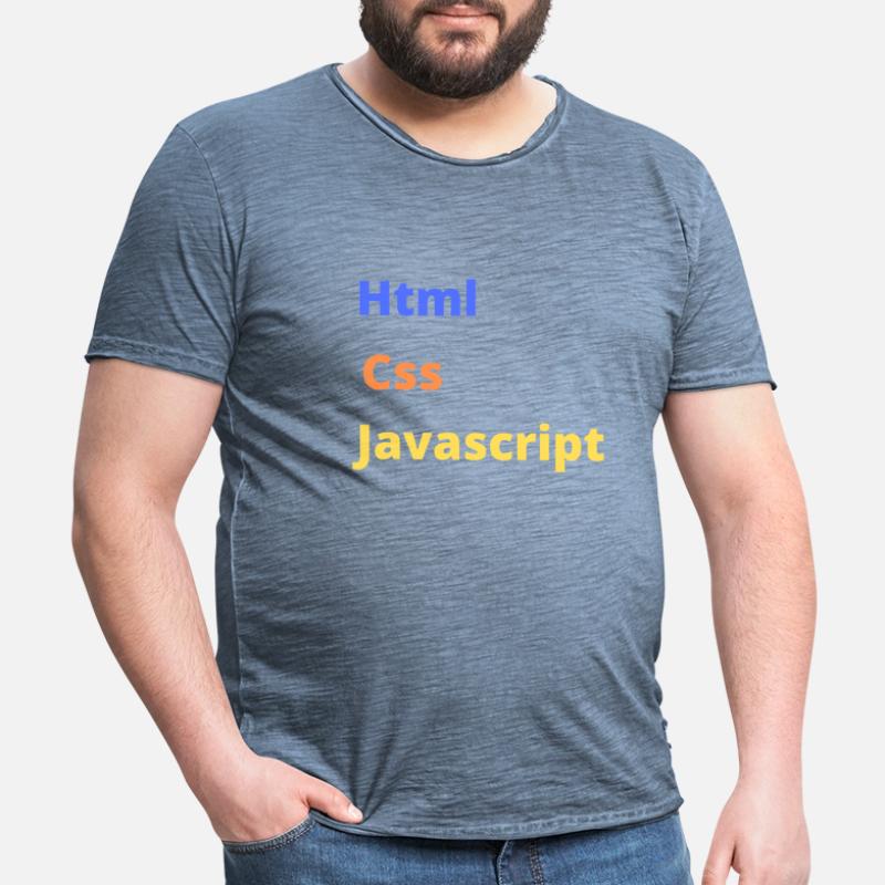 Html css javascript T-shirt vintage Homme