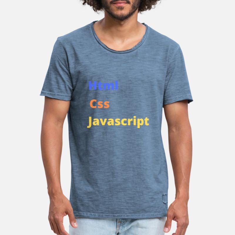 Html css javascript T-shirt vintage Homme