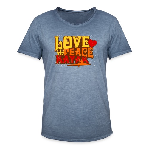 peace love kayak revised and final - Men's Vintage T-Shirt