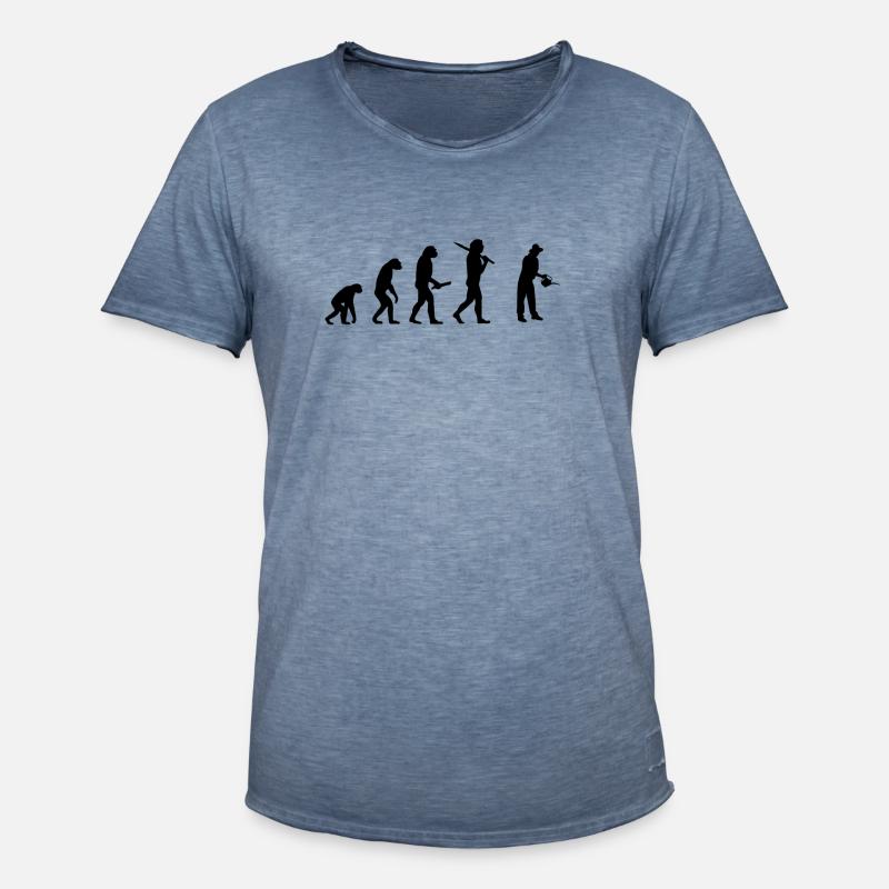 gaertner evolution progress development - Men's Vintage T-Shirt - vintage denim