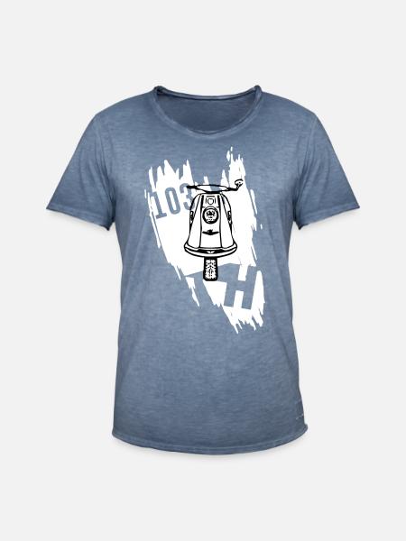 roller 103 - Männer Vintage T-Shirt - Vintage Denim