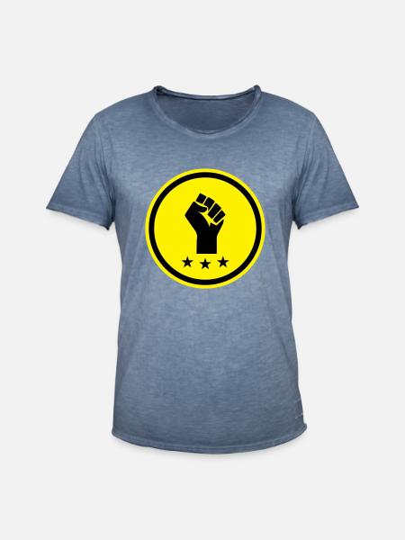 Hand Faust - Männer Vintage T-Shirt - Vintage Denim